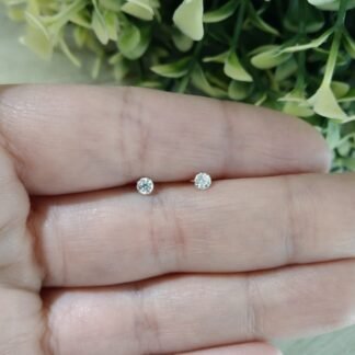 Piercing plata 3mm punto luz