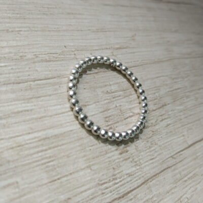Anillo plata pelotitas n? 22