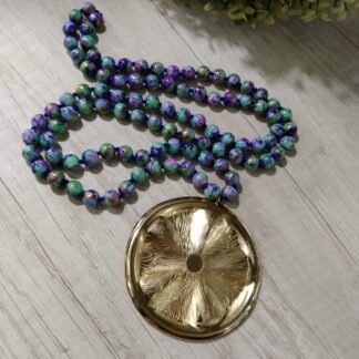 Maxi collar dije Flor esferas acr?licas