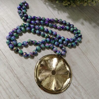 Maxi collar dije Flor esferas acr?licas
