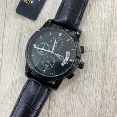 Reloj Nibosi correa cuero negro