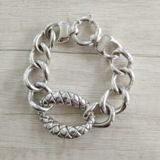 Pulsera plata maxi eslabones
