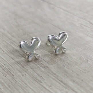 Aros plata mariposas