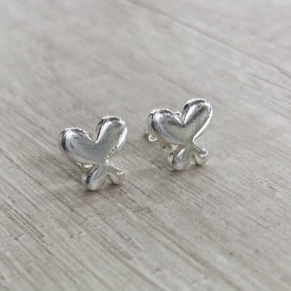 Aros plata mariposas