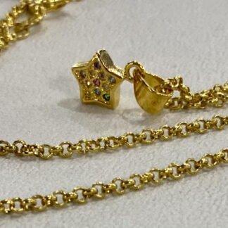 Collar estrella circones multicolor Oro Goldfield