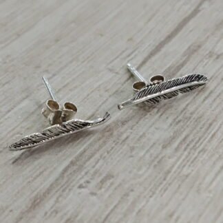 Aros plata pluma apegada