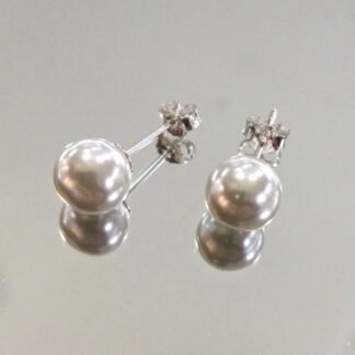 Aros Plata Perlas 8 mm