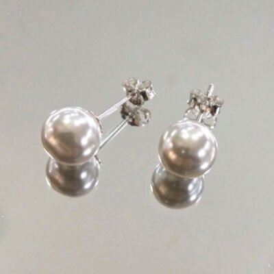 Aros Plata Perlas 8 mm