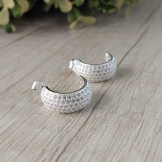 Aros plata semiargolla gruesa multicircones
