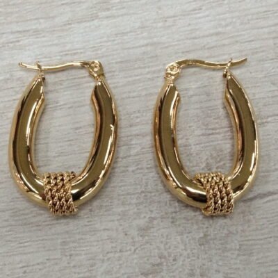 Aros Argolla Ovalada Acero