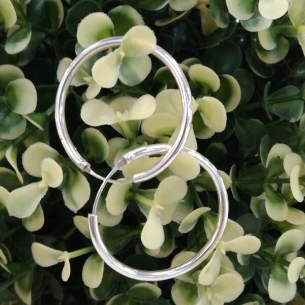 Aros Argollas Plata Tubulares 2,3 cm