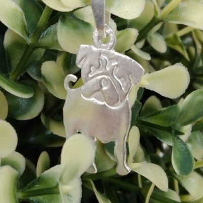 Colgante Plata Perro Bullog