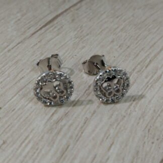 Aros plata rodinada Mariposa Circones