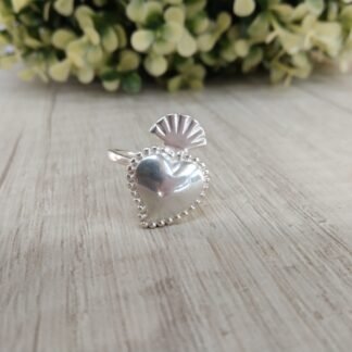 Anillo plata corazon detente nro 16