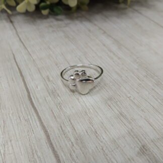 Anillo plata pata de perro nro 16