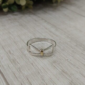 Anillo plata con oro Lazo