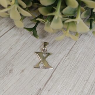 Colgante Plata letra X 12 mm
