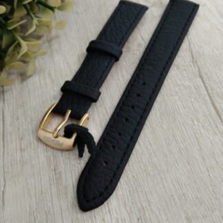 Correa reloj cuero Pegaso cuero negra opaca 16 mm