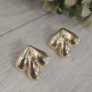 Aros ba?o en oro gota triple