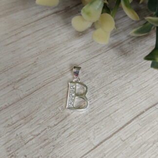 Colgante plata letra B circones
