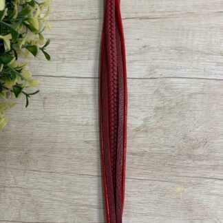 Pulsera cuero roja 5 tiras 22 cm