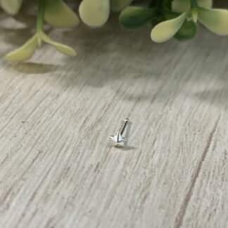 Piercing plata estrella facetada