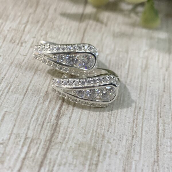 Aros plata Gota curva circones