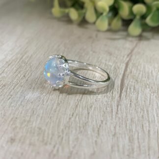 Anillo plata cristal tornasol n?15