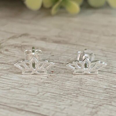 Aros plata Flor de Loto