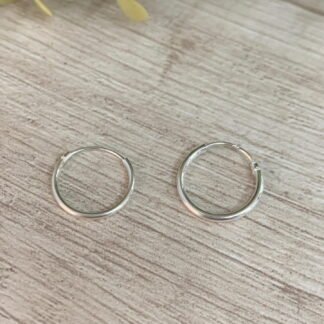 Aros argolla plata lisa 14mm