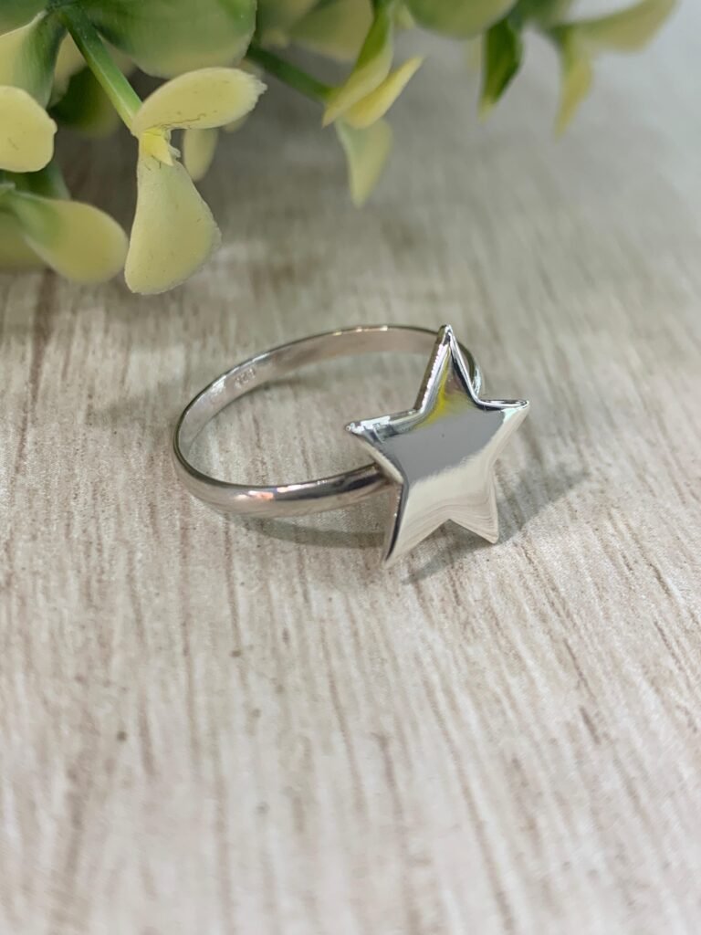 Anillo plata estrella nro 16
