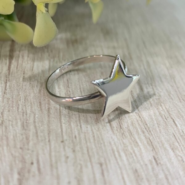 Anillo plata estrella nro 16