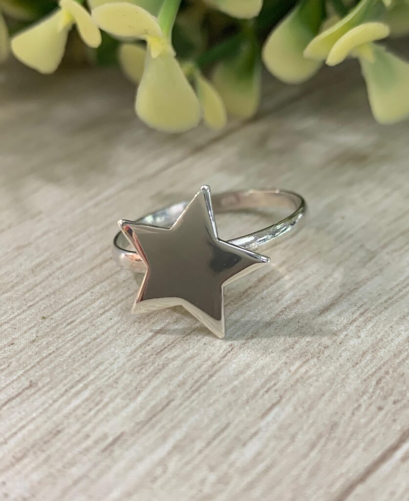 Anillo plata estrella nro 16