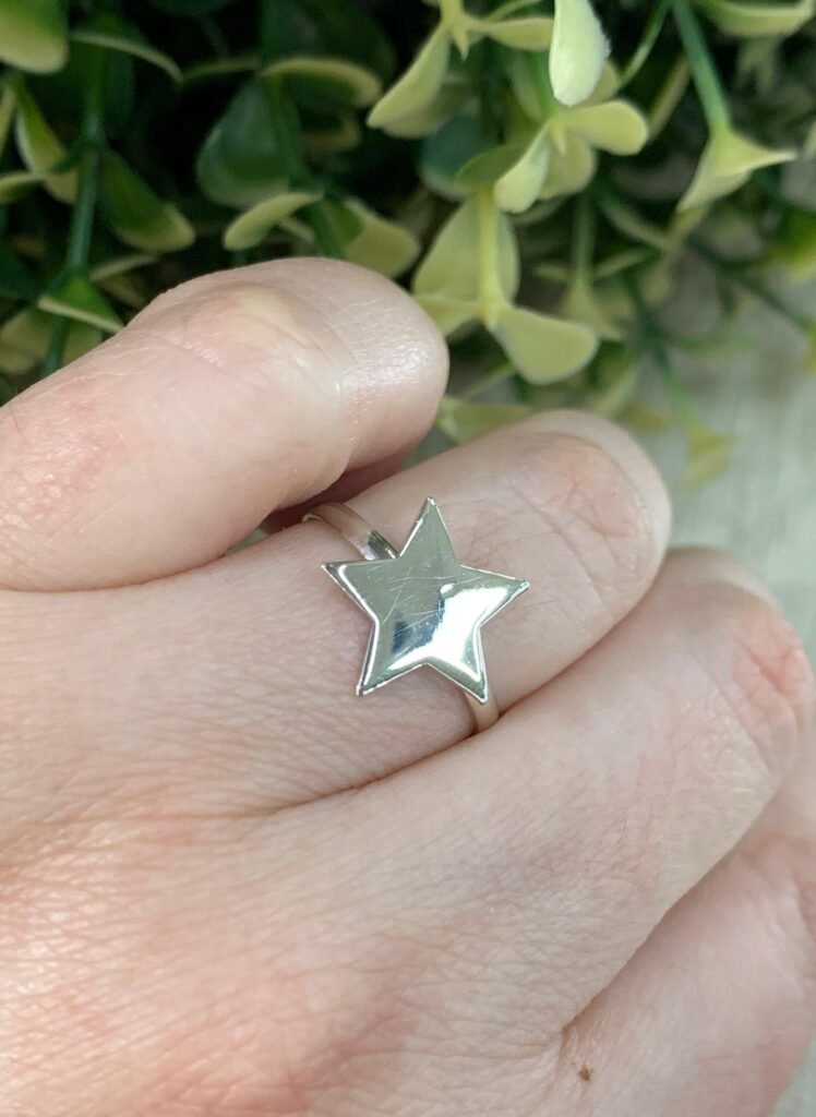 Anillo plata estrella nro 16