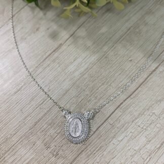 Collar plata Virgen de los Rayos circones
