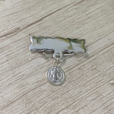 Colgante broche piocha plata San Benito