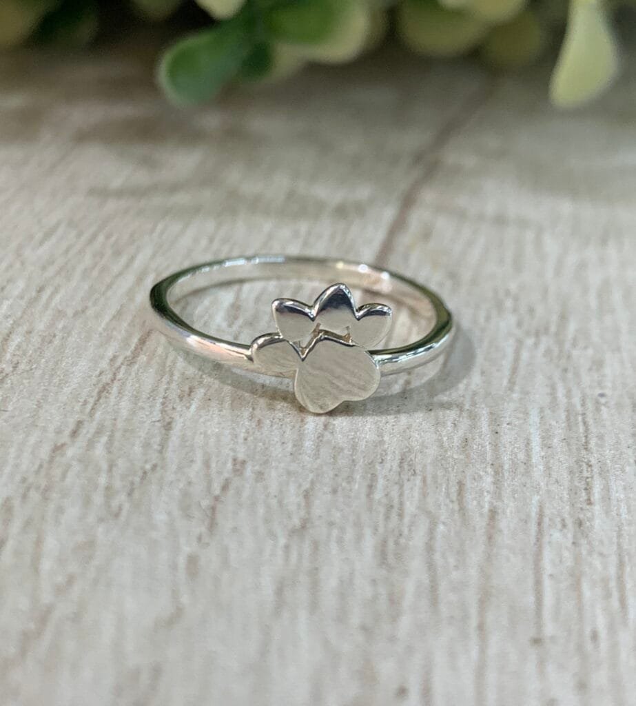 Anillo plata Patita perro n?9