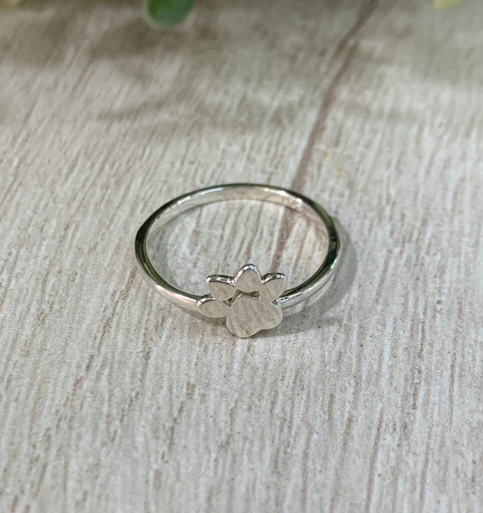 Anillo plata Patita perro n?9