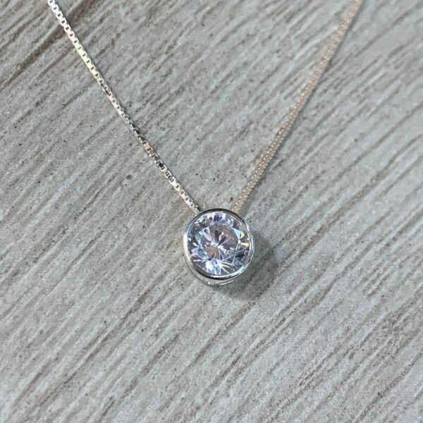 Collar plata punto luz 7mm