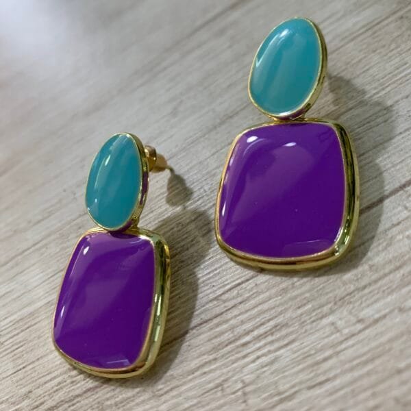 Aros Bicolor Morado/Calipso
