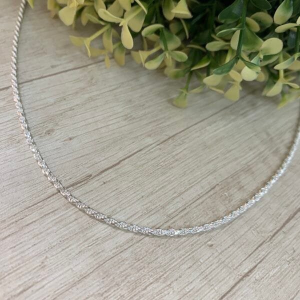 Cadena plata Turbillón 60cms