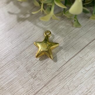 Colgante estrella inflada ba?o oro