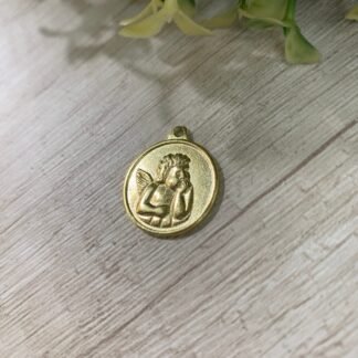 Colgante ?ngel de la guarad ba?o oro