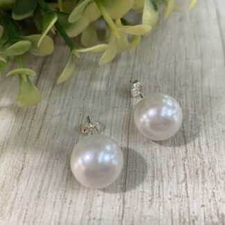 Aros plata perla 12 mm