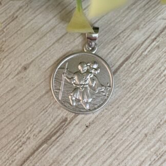 Colgante plata rodinada San Crist?bal