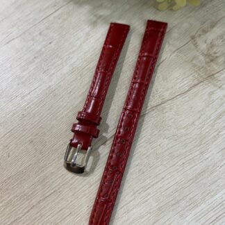 Correa Reloj cuero cocodrilo rojo 12 mm