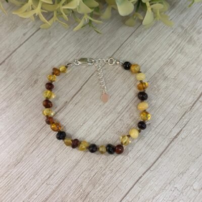 Pulsera Plata Ambar 17-20 cm