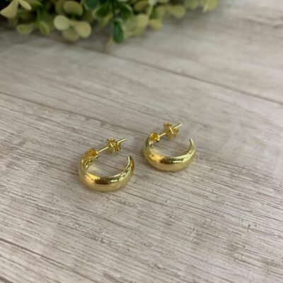 Aros Semiargollas lisa Ba?o en Oro 16.5mm