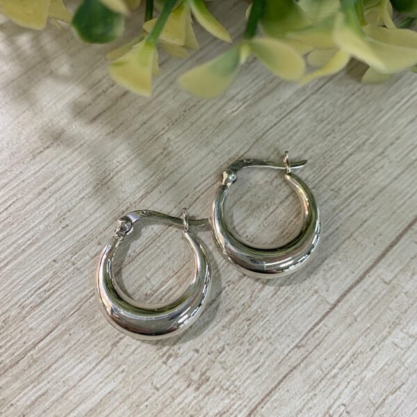 Aros Argolla Plata Inflada 19mm