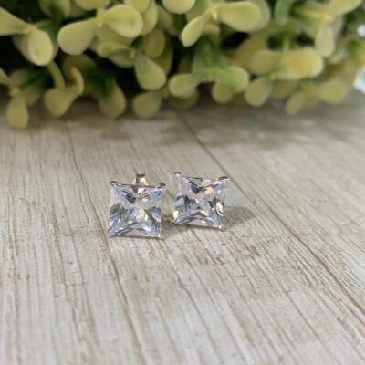 Aros plata circ?n cuadrado 7x7mm